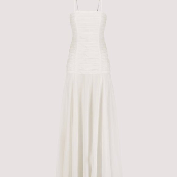 Cara White Sleeveless Cotton Midi Dress - Picture 8 of 9